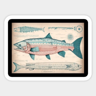 Sockeye Salmon Fish Print Sticker